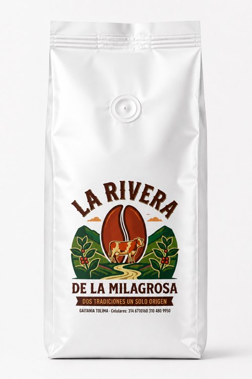 Café Blend La Rivera — bolsa blanca 450g
